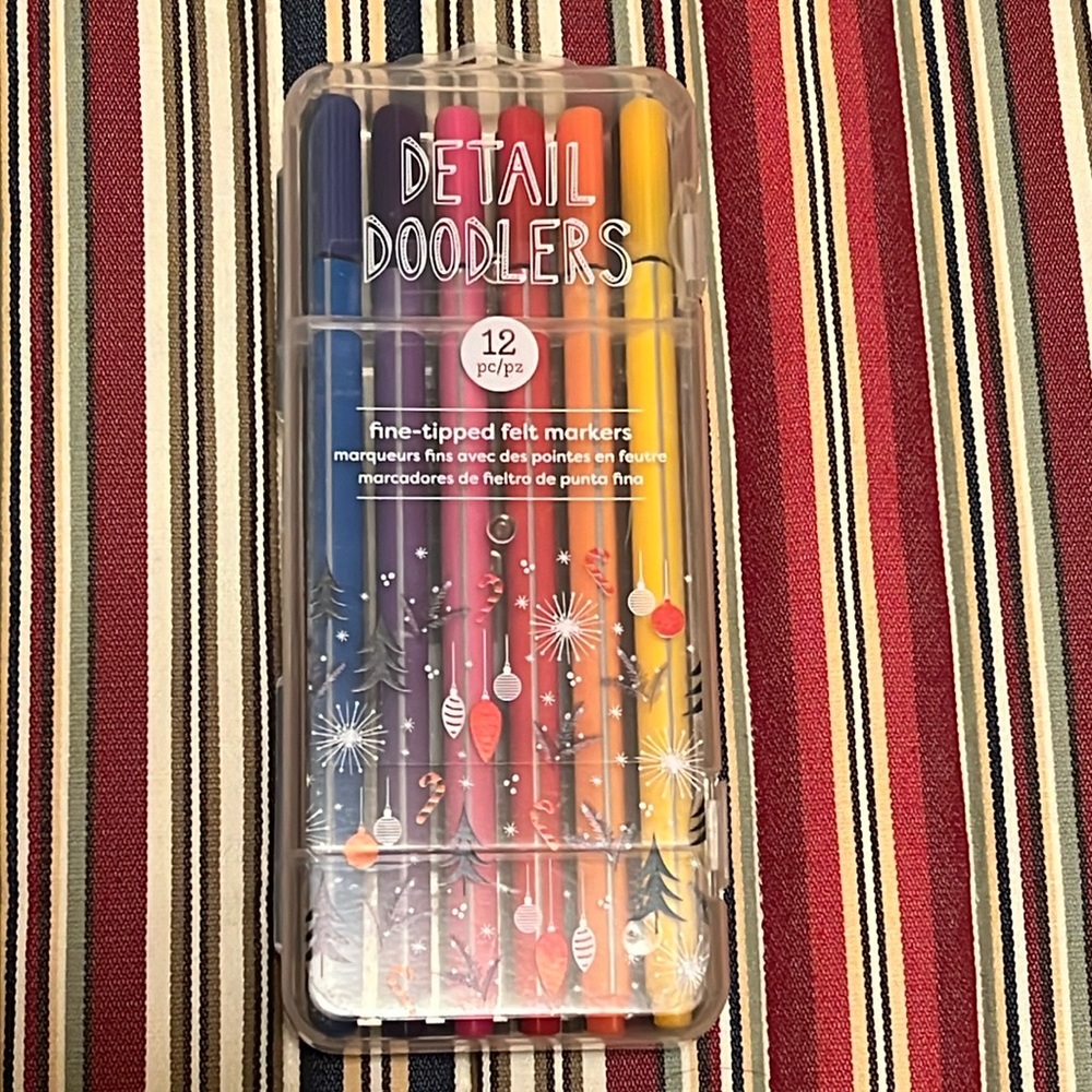 American Crafts Fine Felt Tip Markers- Brights, Markers Detail Doodlers